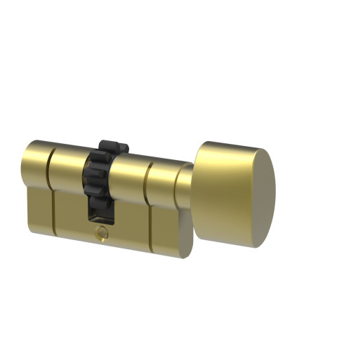 Wkładka Łucznik B profil E6 35-50 gałka M5 od 35 mosiądz zębatka (4 klucze)